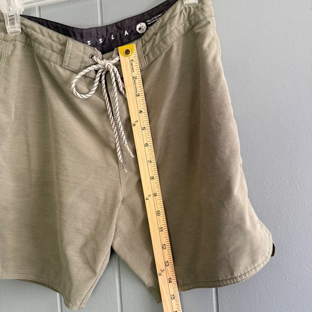 Vissla‎ Solid Sets Boardshort Mens 28 Khaki Cocotex Upcycled Coconut Stretch